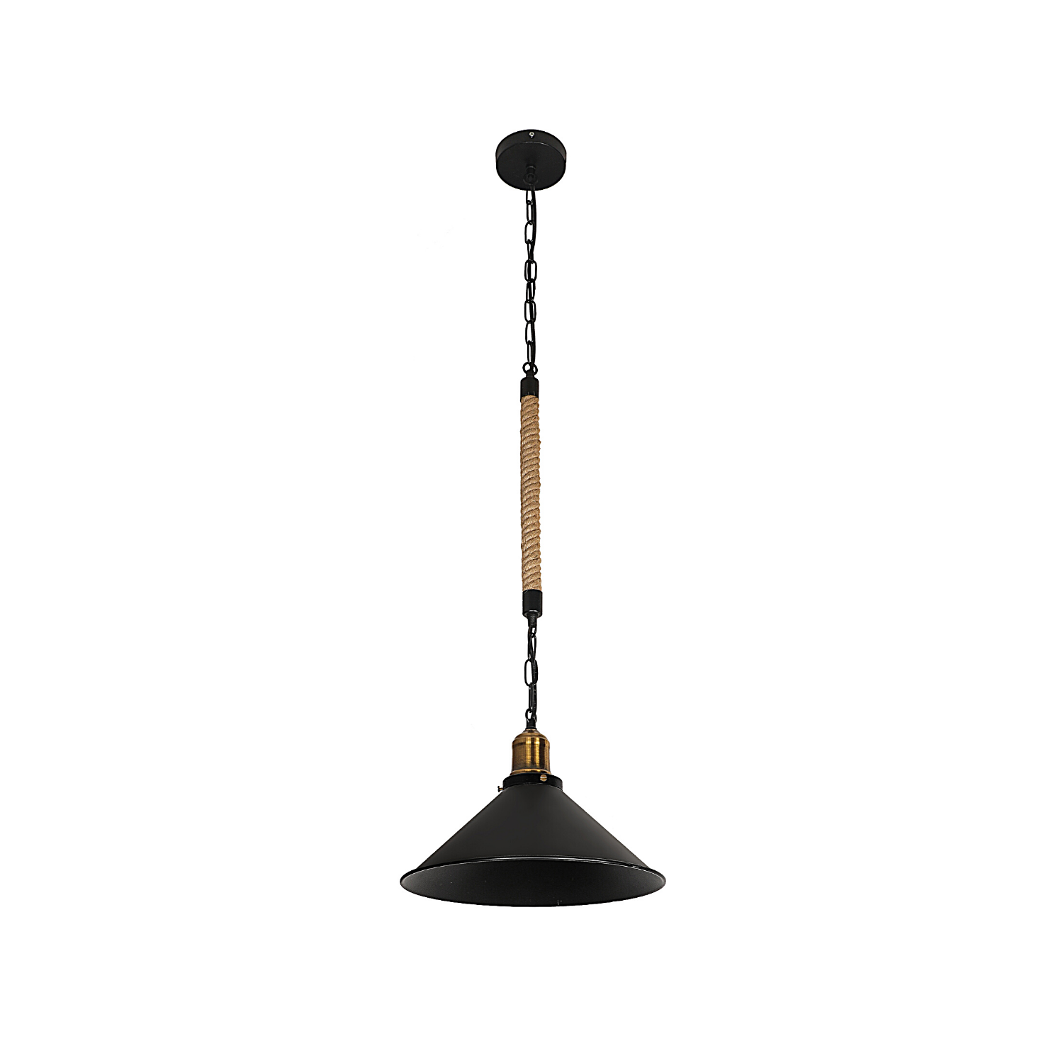 69.png LAMPARA DE TECHO NEGRA YUTE PORTA AMPOLLETA E27 MODELO YUTE CHARA - Imagen 1