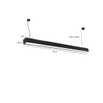 LINEAL NEGRO AHORRADOR 20W FRIO 6000K MODELO ALNILAM - Imagen 2