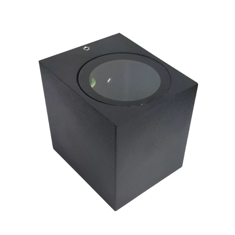 72800112.png APLIQUE LED EXTERIOR NEGRO MODELO KAPELLE CUADRADO IP54 SIMPLE PORTA GU10 - Imagen 1