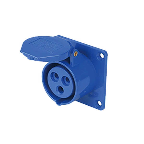 EN-413.jpg Enchufe Industrial Hembra Embutida 2P+T - Imagen 1