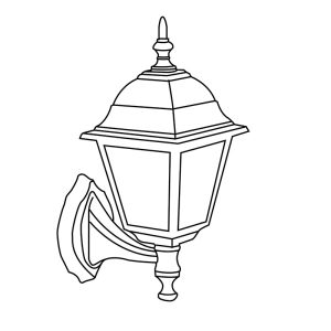 Farol Exterior Colonial Negro 4 Caras Rosca E/27 MAX 60W STANFORD