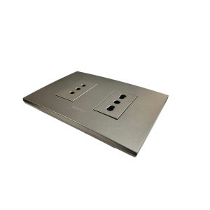 Enchufe Simple 10A + Enchufe Simple Bipaso 10/16A  250V (Grafito) de alta calidad