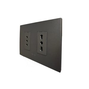 Enchufe Simple 10A + Enchufe Simple Bipaso 10/16A  250V (Grafito) de alta calidad