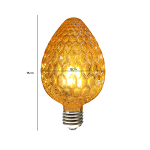 AMPOLLETA E27 LED G95 MODELO CHIRIMOYA FILAMENTO 4W 2700K