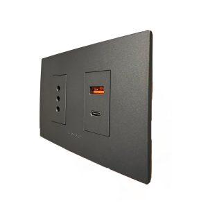Enchufe Simple + Toma Usb Type A Y C (Grafito) de alta calidad