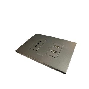 Enchufe Simple 10A(1 Ud Tz1104) 250V + Toma Usb Type A (Grafito) premium