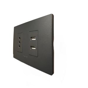 Enchufe Simple 10A(1 Ud Tz1104) 250V + Toma Usb Type A (Grafito) premium