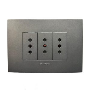 Enchufe Triple 10A 250V (Grafito) premium