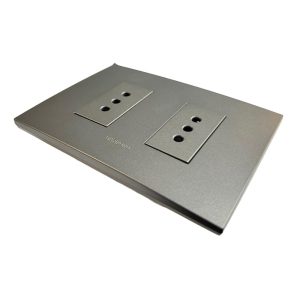 Enchufe Doble 10A 250V (Grafito) para instalación eléctrica