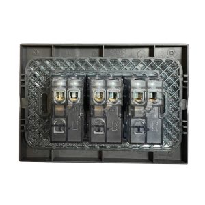 Interruptor Triple (9/32) 10A  250V (Grafito) premium