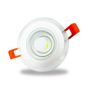 PANEL EMBUTIDO REDONDO VIDRIO 6W 3000K 4000K 6000K
