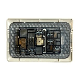 Enchufe Schuko + enchufe simple 10/16A Blanco