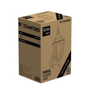 Farol Exterior Colonial Negro 6 Caras Rosca E/27 STANFORD