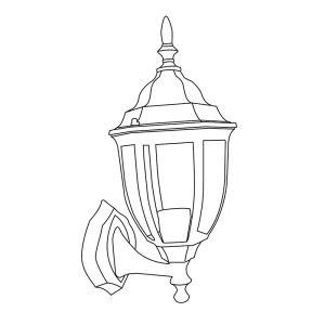 Farol Exterior Colonial Negro 6 Caras Rosca E/27 STANFORD