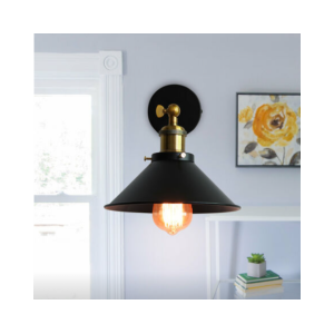 APLIQUE CON PANTALLA PORTA AMPOLLETA E27 MODELO NASH