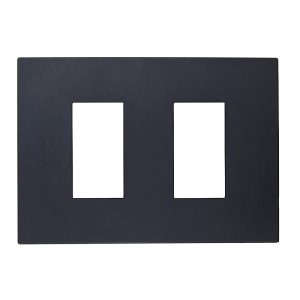 PLACA DOBLE C/SOPORTE (NEGRO)