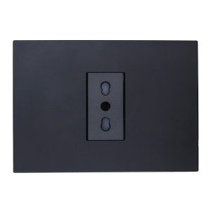 ENCHUFE SIMPLE BIPASO 10/16A 250V  (NEGRO)