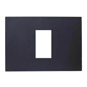 PLACA SIMPLE C/SOPORTE (NEGRO)