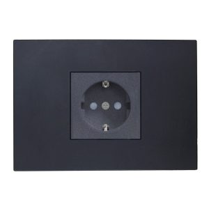 ENCHUFE SCHUKO (NEGRO)