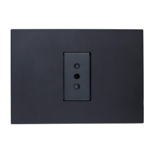 ENCHUFE SIMPLE 10A 250V  (NEGRO)