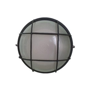 Tortuga Redonda con Rejilla Negro Rosca E/27 IP65 STANFORD