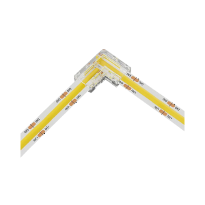 ACCESORIO CONECTOR TIPO L CINTA 10MM PARA 12V Y 24V EN SERIE DE PLACA PAQUETE DE 100 UND