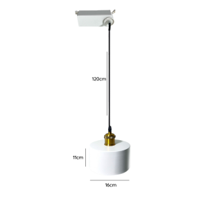 LAMPARA DE TECHO BLANCA A RIEL PORTA AMPOLLETA E27 MODELO MORAVA