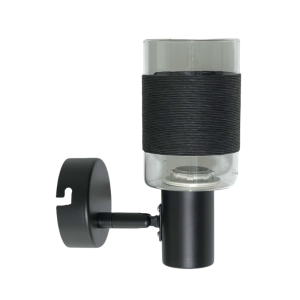 APLIQUE NEGRO SIMPLE PORTA E14 NEGRO MODELO ZAURAK