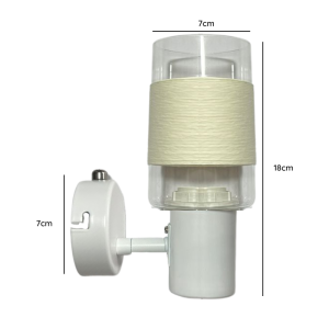 APLIQUE BLANCO SIMPLE PORTA E14 LED MODELO ZAURAK