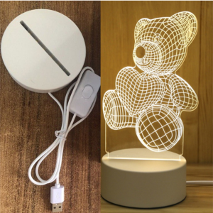 LAMPARA LED 3D MODELO OSO 3000K 4000K 6000K 220V