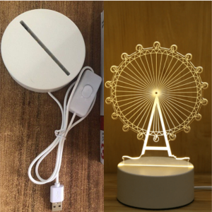 LAMPARA LED 3D MODELO RUEDA FORTUNA 3000K 4000K 6000K 220V