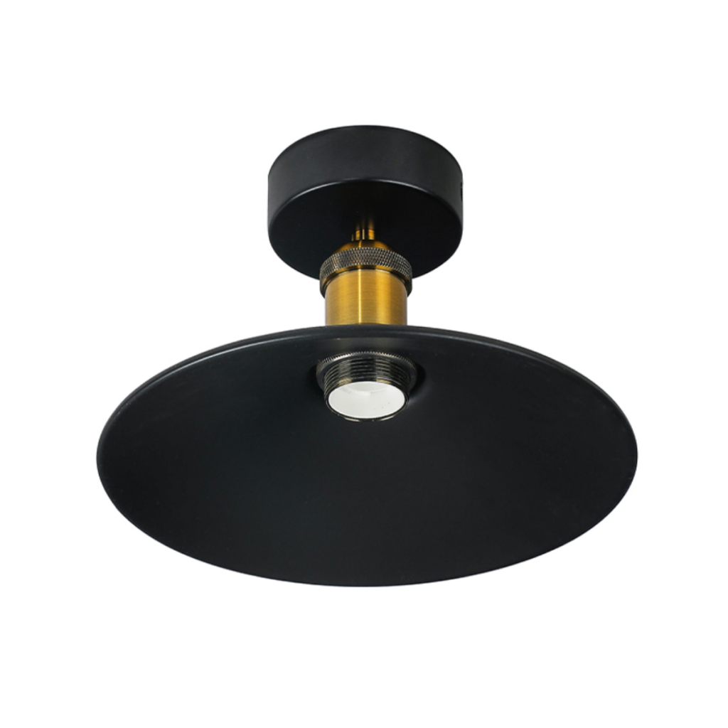LAMPARA DE TECHO NEGRA PORTA AMPOLLETA E27 MODELO VERONE
