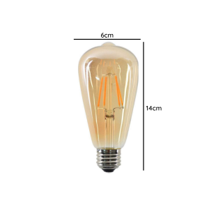 AMPOLLETA E27 LED ST64 FILAMENTO 8W 2700K