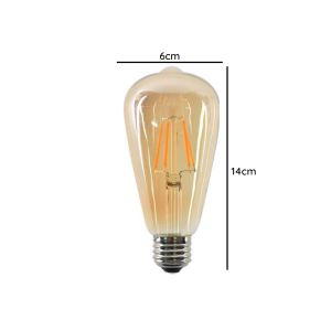 AMPOLLETA E27 LED ST64 FILAMENTO 4W 2700K
