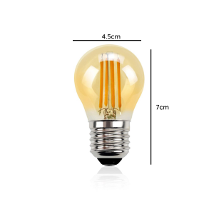 AMPOLLETA E27 LED G45 FILAMENTO 4W 2700K