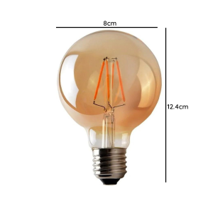 AMPOLLETA E27 LED G80 FILAMENTO 4W 2700K
