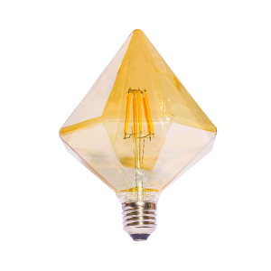 AMPOLLETA E27 LED G125 MODELO DIAMANTE I FILAMENTO 4W 2700K