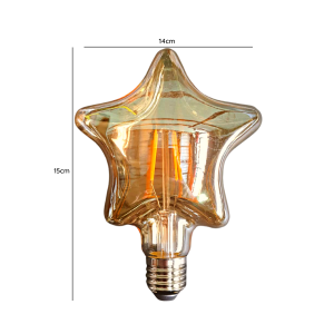 AMPOLLETA E27 LED G95 MODELO ESTRELLA FILAMENTO 4W 2700K