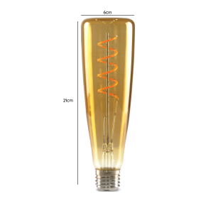 AMPOLLETA E27 LED T300 MODELO BOTELLA FILAMENTO 4W 2700K