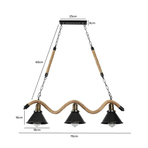 LAMPARA DE TECHO PORTA AMPOLLETA E27 MODELO YUTE VIC IV