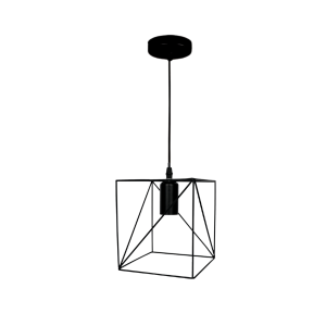 LAMPARA DE TECHO PORTA AMPOLLETA E27 MODELO SIRIUS CUADRADA