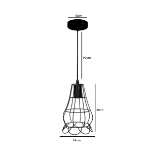 LAMPARA DE TECHO PORTA AMPOLLETA E27 MODELO SIRIUS FLOR