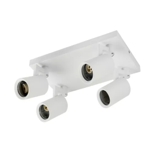 FOCO PORTA GU10 CUADRUPLE BLANCO SOBREPUESTO LED MODELO ALTAIR IV