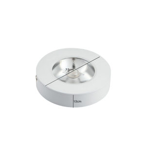 PANEL LED SOBREPUESTO REDONDO BLANCO 5W FRIO 6000K MODELO OLAF