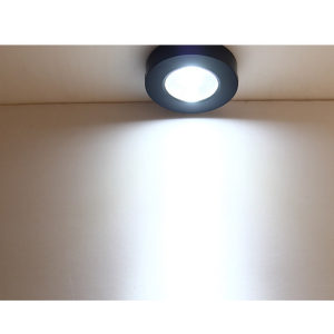 PANEL LED SOBREPUESTO REDONDO NEGRO 5W FRIO 6000K MODELO OLAF