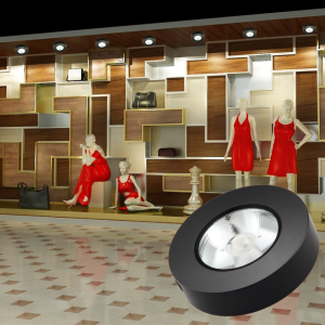 PANEL LED SOBREPUESTO REDONDO NEGRO 5W FRIO 6000K MODELO OLAF