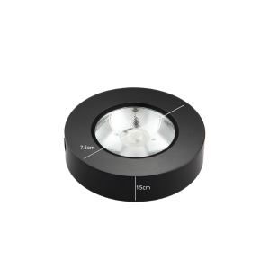 PANEL LED SOBREPUESTO REDONDO NEGRO 5W FRIO 6000K MODELO OLAF