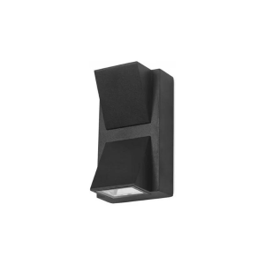 APLIQUE LED DOBLE EXTERIOR IP54 2X3W 3000K NEGRO MODELO KAPELLE