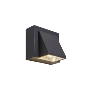 APLIQUE LED SIMPLE EXTERIOR IP54 5W 3000K NEGRO MODELO KAPELLE
