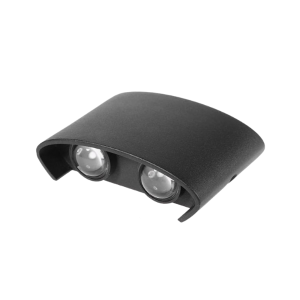 APLIQUE DOBLE LED EXTERIOR IP54 NEGRO 2X3W CALIDO 3000K MODELO BELLATRIX